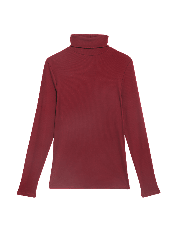 Cotton Rich Ribbed Slim Fit Top