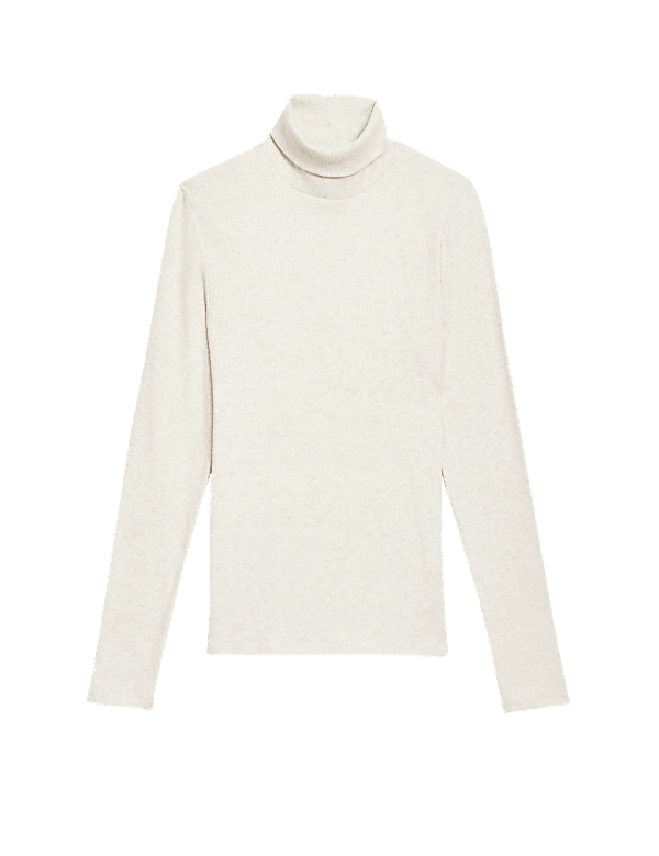 Cotton Rich Ribbed Slim Fit Top