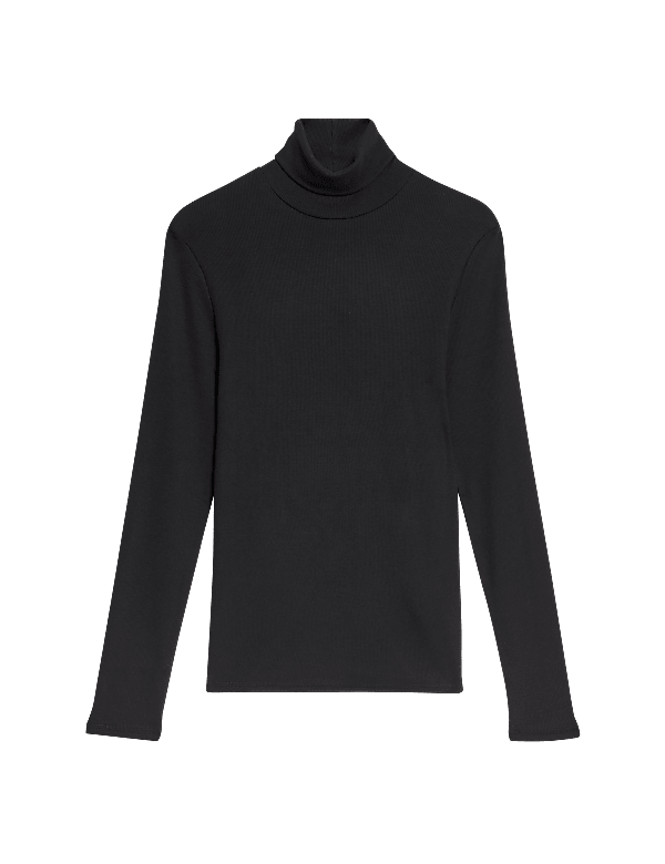 Cotton Rich Ribbed Slim Fit Top