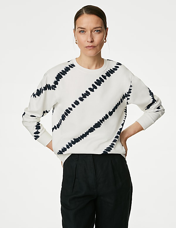 Pure Cotton Printed Sweatshirt