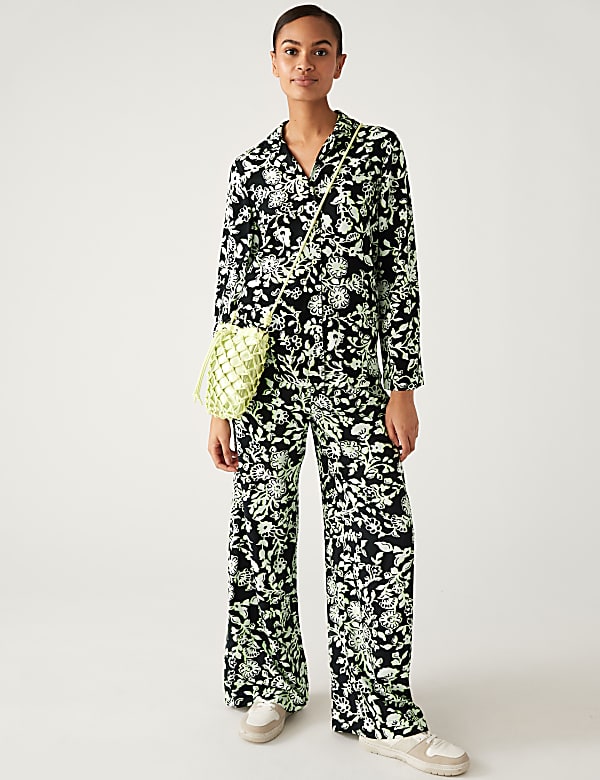 Floral Collared Relaxed Shirt