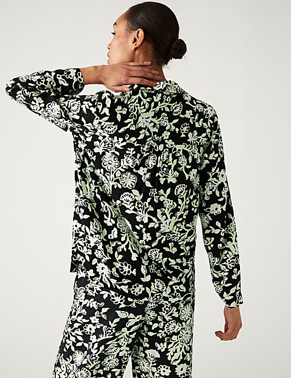 Floral Collared Relaxed Shirt