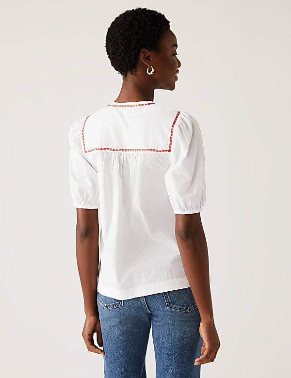 Pure Cotton Embroidered Top