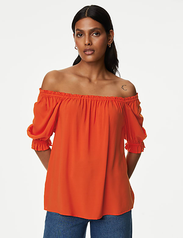 Square Neck Puff Sleeve Top