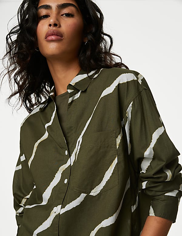 Pure Cotton Printed Collared Shirt