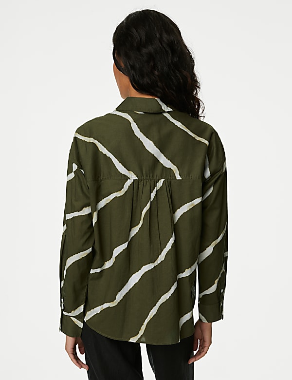 Pure Cotton Printed Collared Shirt