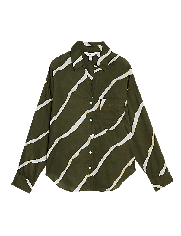 Pure Cotton Printed Collared Shirt