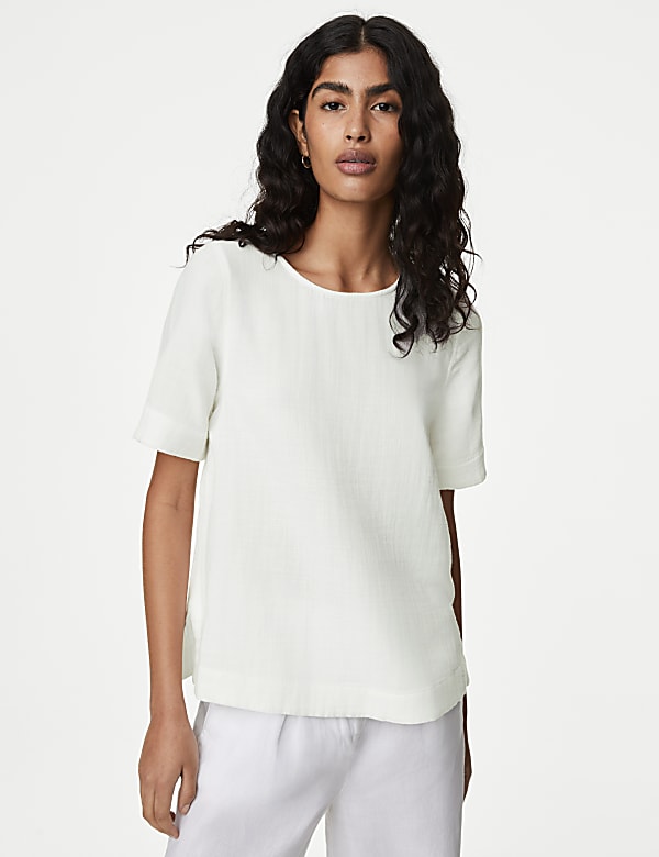 Pure Cotton Double Cloth T-Shirt