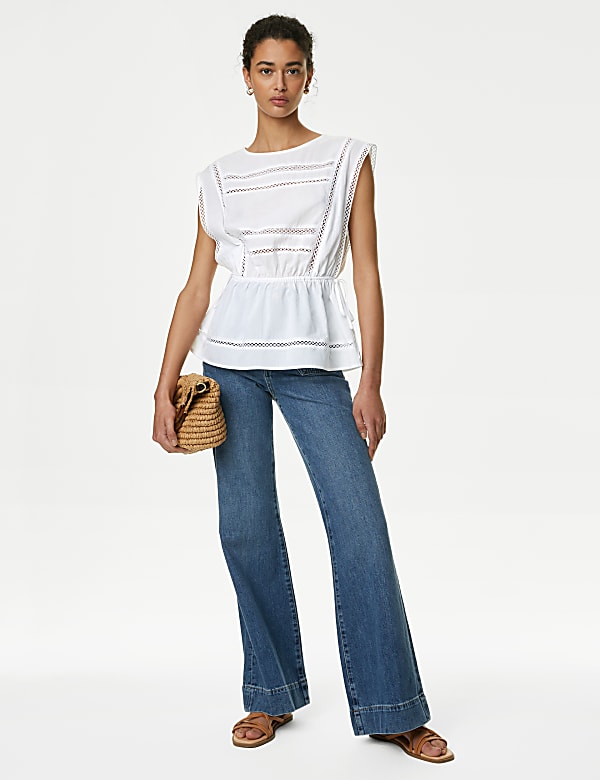 Pure Cotton Tie Waist Vest