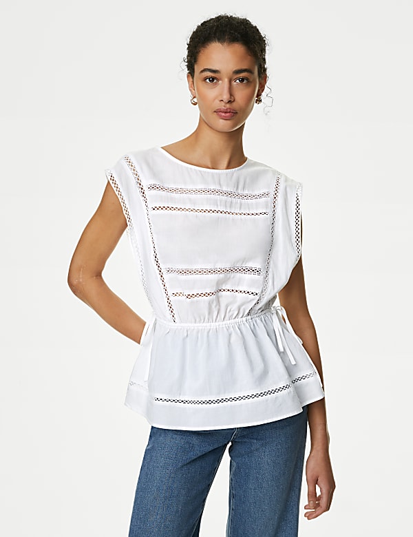 Pure Cotton Tie Waist Vest