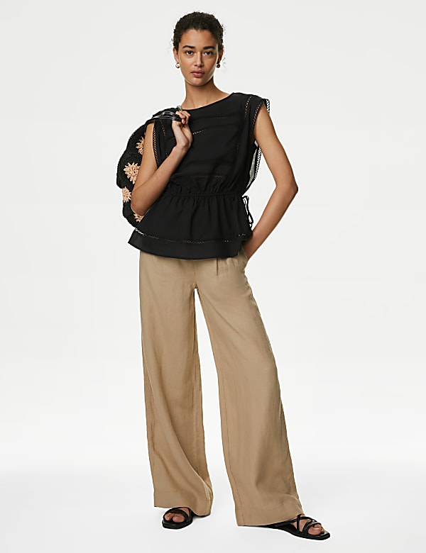 Pure Cotton Tie Waist Vest
