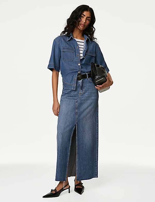 Denim Collared Shirt - JE