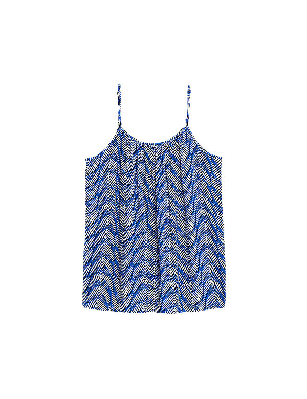 Printed Shoulder Straps Cami Top