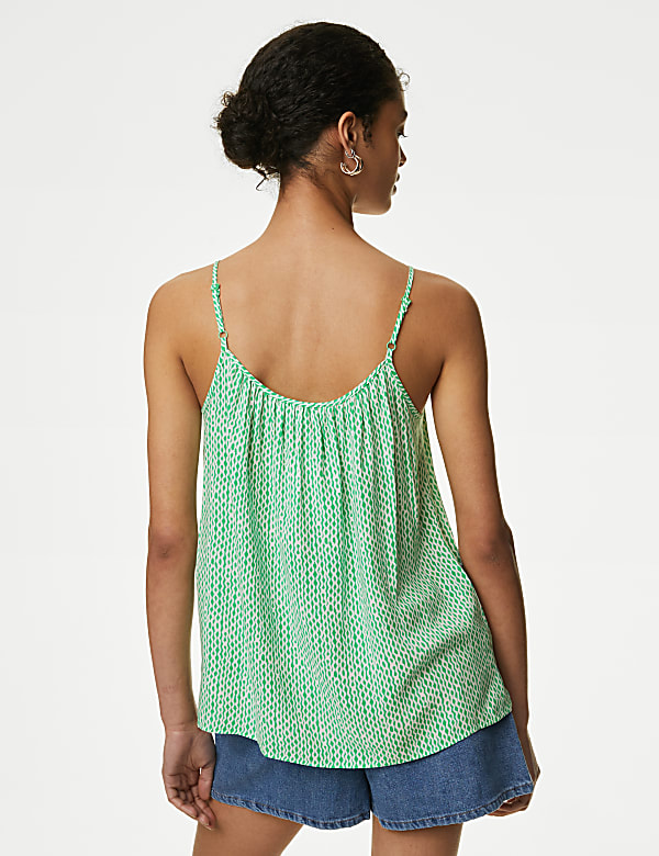 Printed Shoulder Straps Cami Top