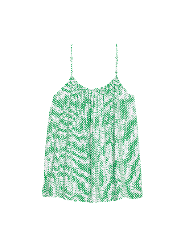 Printed Shoulder Straps Cami Top
