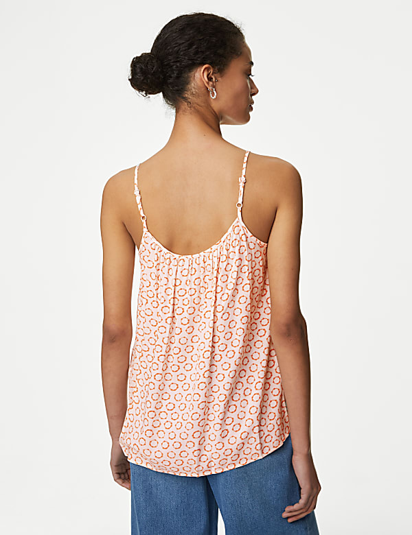 Printed Shoulder Straps Cami Top