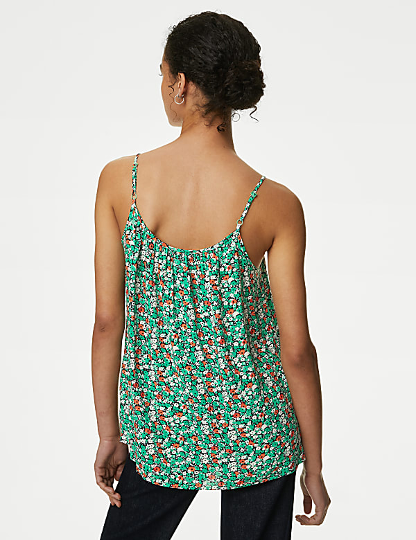 Printed Shoulder Straps Cami Top