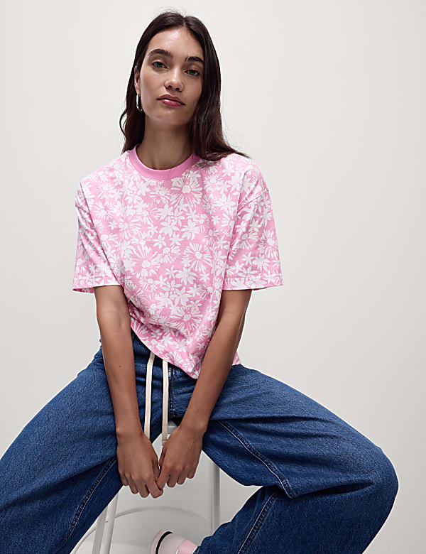 Pure Cotton Floral T-Shirt