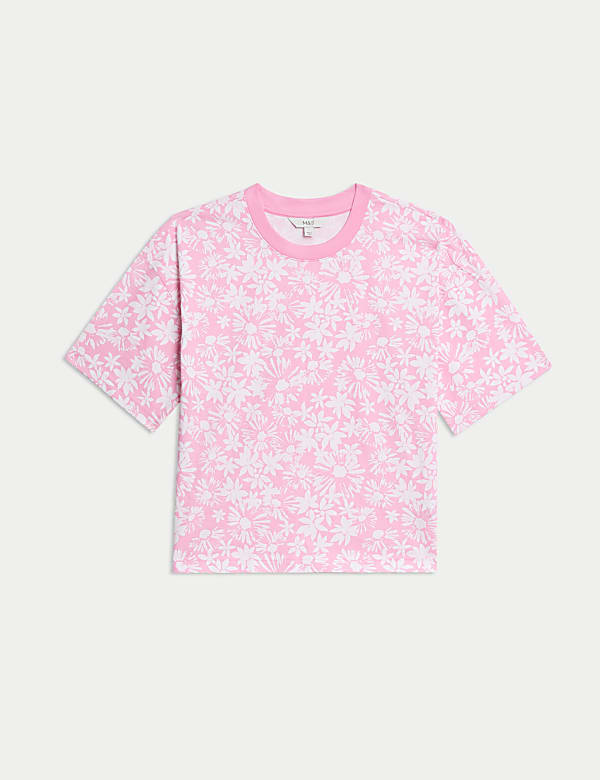 Pure Cotton Floral T-Shirt - GR