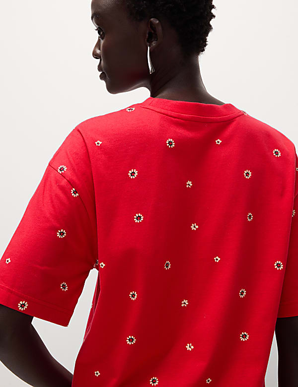 Pure Cotton Floral T-Shirt