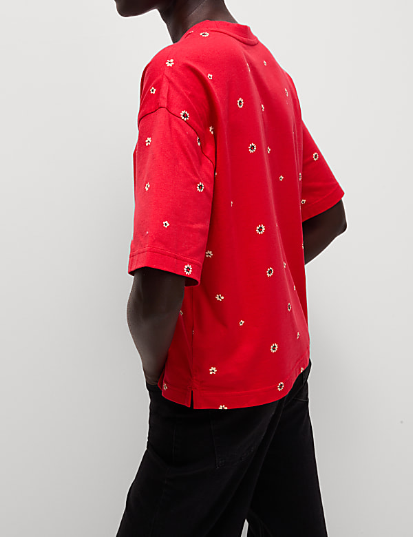 Pure Cotton Floral T-Shirt