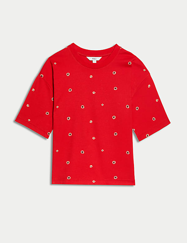 Pure Cotton Floral T-Shirt - NZ