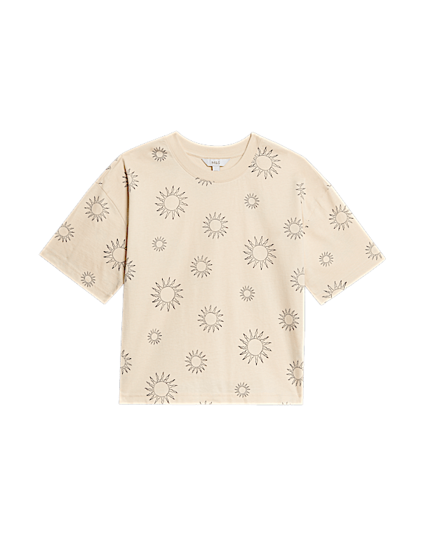 Pure Cotton Floral T-Shirt