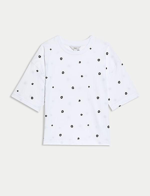 Pure Cotton Floral T-Shirt - PT