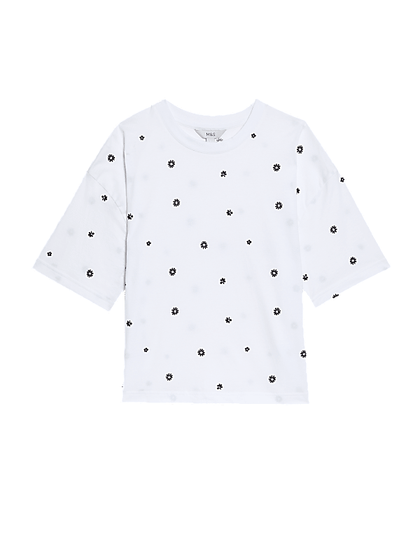 Pure Cotton Floral T-Shirt