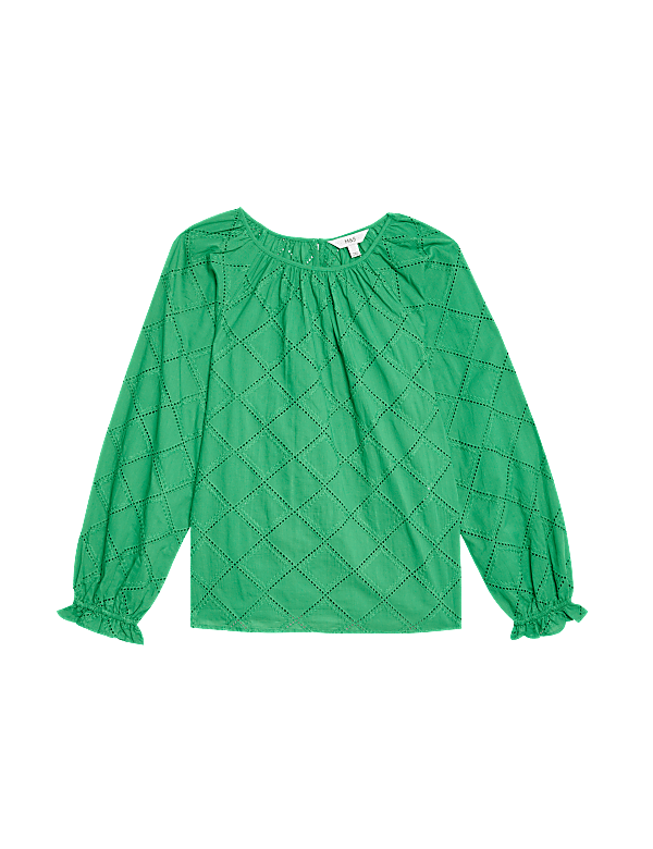 Pure Cotton Broderie Blouse