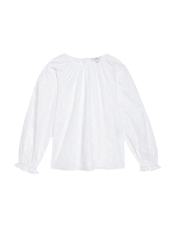 Pure Cotton Broderie Blouse