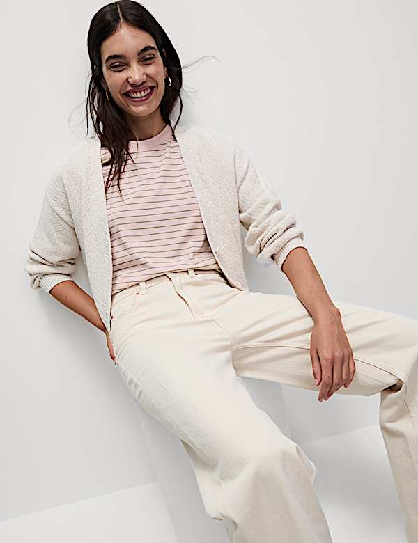 Pure Cotton Relaxed Striped Boxy T-Shirt - LT