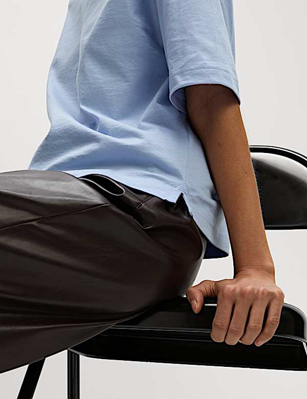 Pure Cotton Crew Neck Boxy T-Shirt