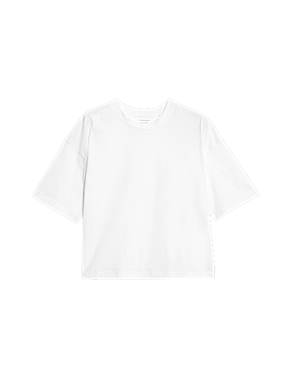 Pure Cotton Crew Neck Boxy T-Shirt