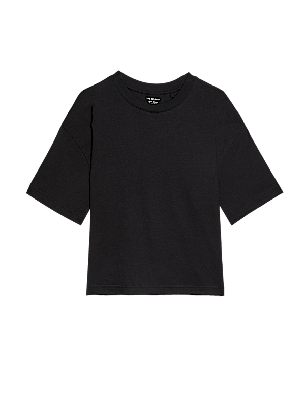 Pure Cotton Crew Neck Boxy T-Shirt