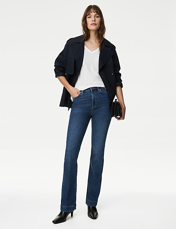 Linen Blend V-Neck Top