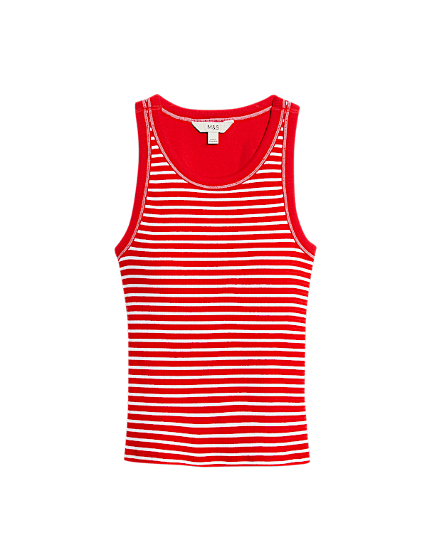 Cotton Rich Striped Secret Support Vest