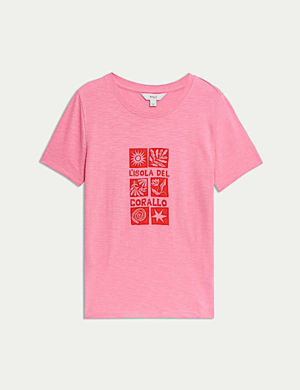 Camiseta 100 % algodón con estampado gráfico - US