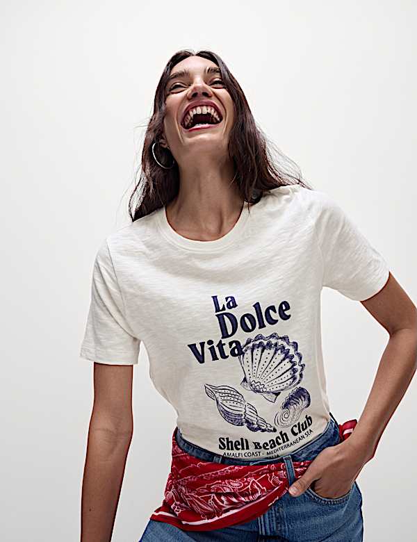 Pure Cotton Printed Graphic T-Shirt