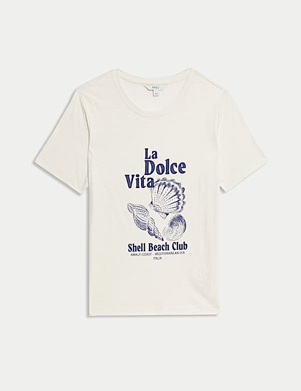 T-shirt 100 % coton &agrave; imprim&eacute; graphique - LU