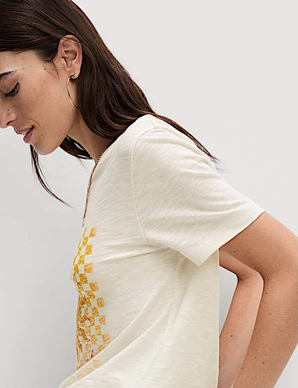 Pure Cotton Printed Graphic T-Shirt