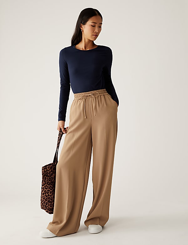 Cotton Rich Slim Fit Long Sleeve Top