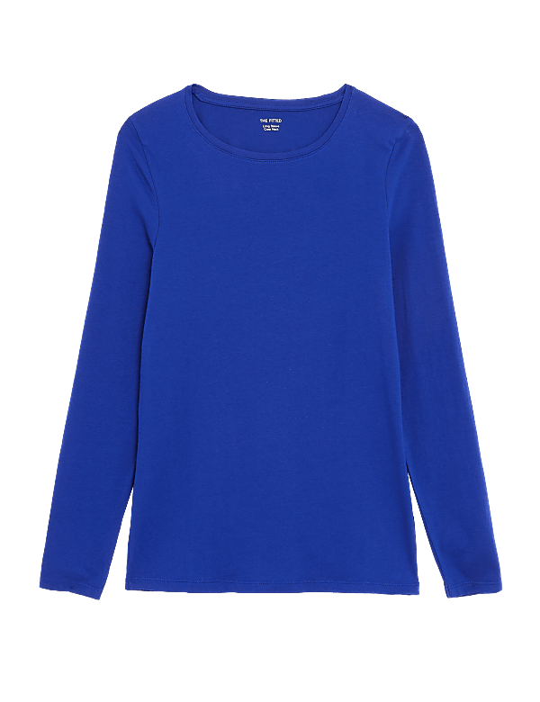 Cotton Rich Slim Fit Long Sleeve Top