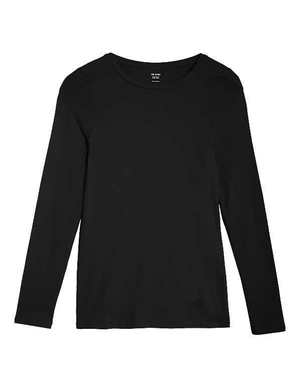 Cotton Rich Slim Fit Long Sleeve Top