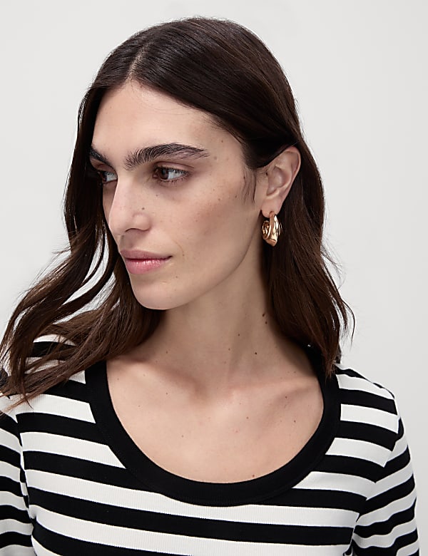 Pruhovan&yacute; top vysok&yacute;m pod&iacute;lem bavlny - CZ