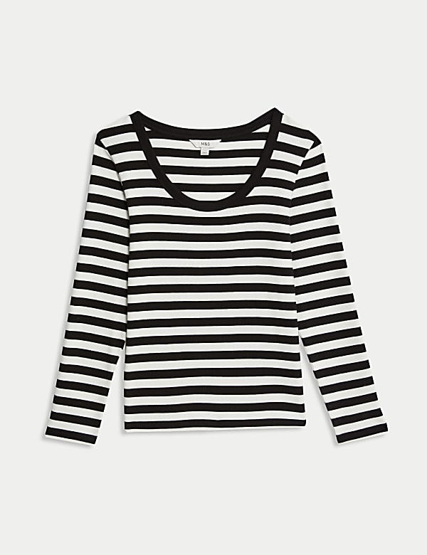 Pruhovan&yacute; top vysok&yacute;m pod&iacute;lem bavlny - CZ