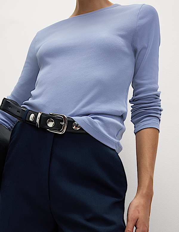 Cotton Rich Ribbed Garment Dye Top