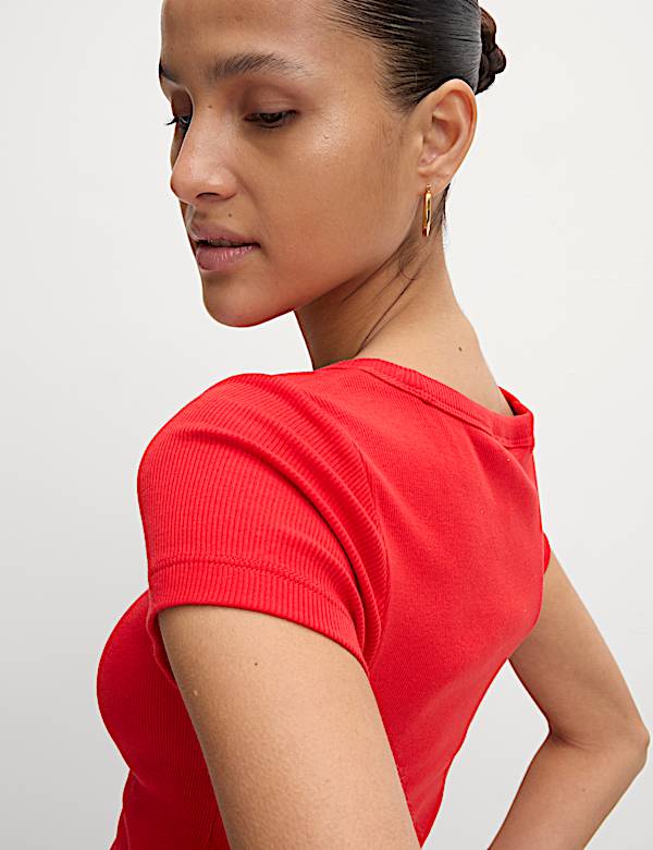 Cotton Rich Slim Fit Secret Support Top