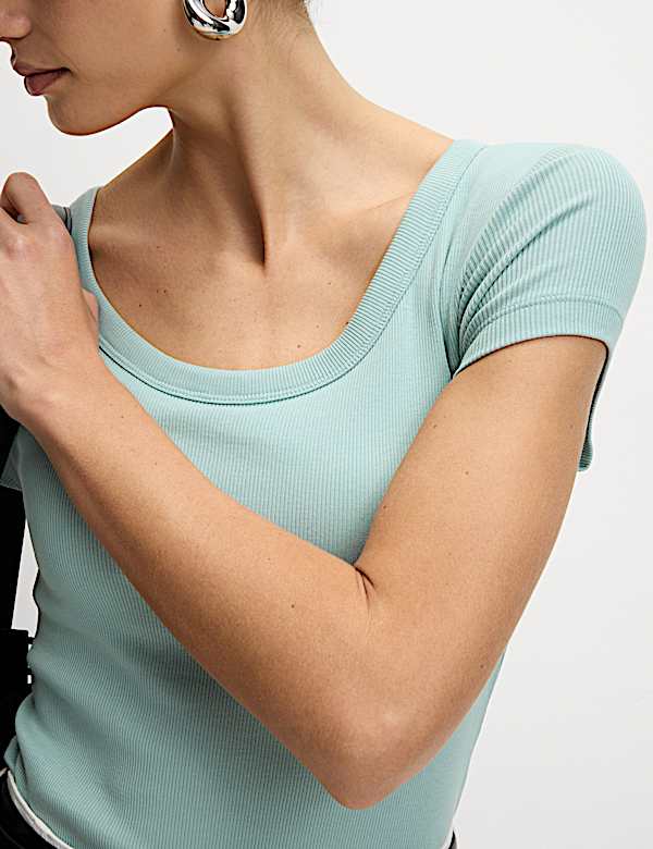 Cotton Rich Slim Fit Secret Support Top
