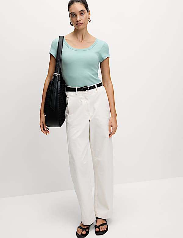 Cotton Rich Slim Fit Secret Support Top